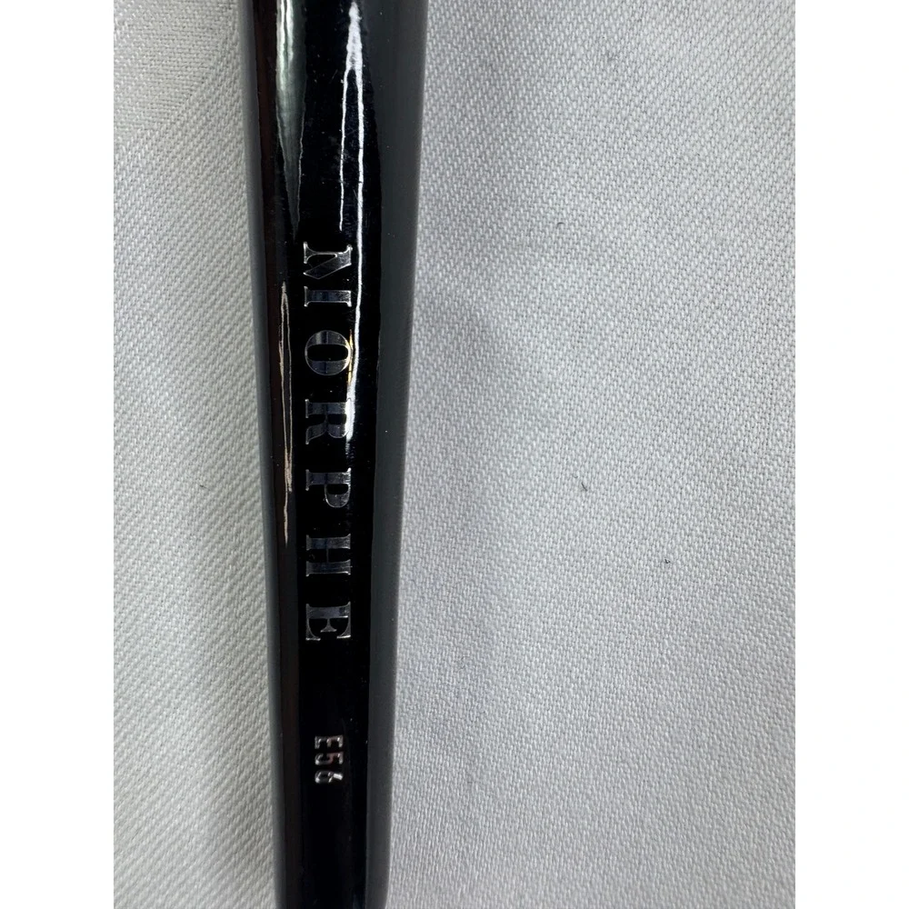 Morphe E56 Deluxe Under Eye Powder Brush Elite Series Black Silver Makeup Tool